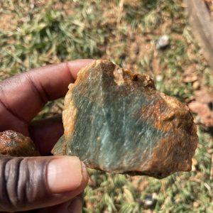 Natural Green Rutile Quartz Stone – Fibrous Green Inclusions from Zimbabwe