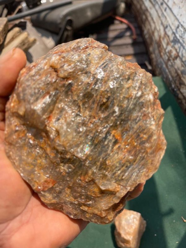 natural rutile quartz cluster – golden needle inclusions from zimbabwe